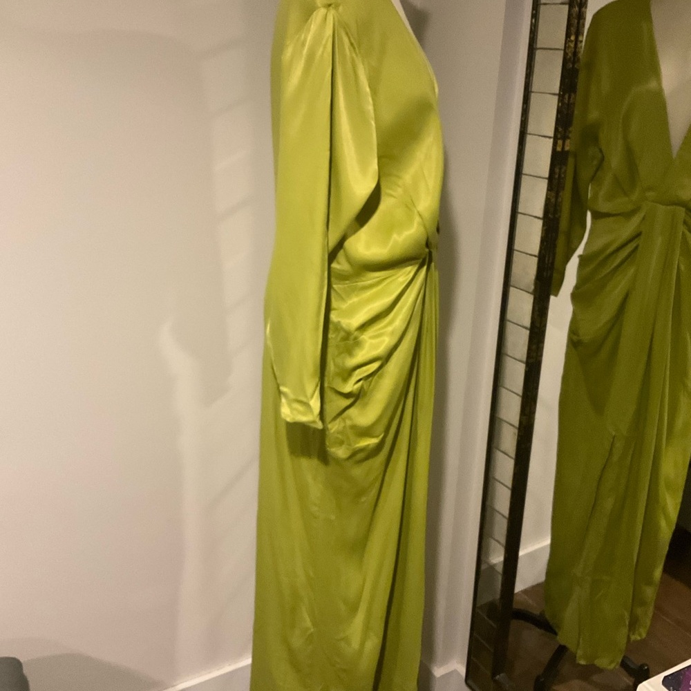 Mango Ruched Satin Dress - Picture 3 of 7